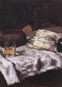 Karl Schuch Still Life with Asparagus (nn02) oil painting on canvas